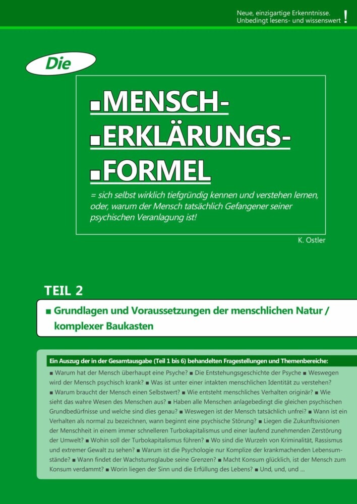 Die Mensch-Erklärungsformel (Teil 2) main product photo
