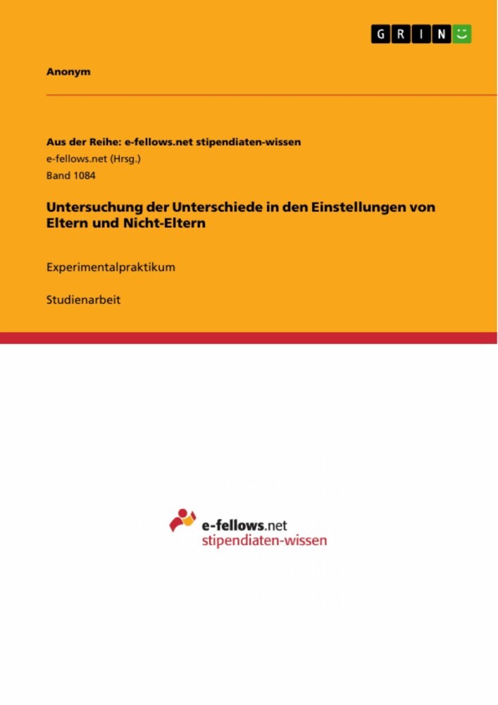 Untersuchung der Unterschiede in den Einstellungen von Eltern und Nicht-Eltern main product photo