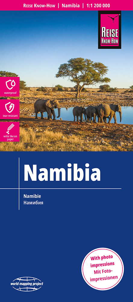 Reise Know-How Landkarte Namibia (1:1.200.000). Namibie main product photo