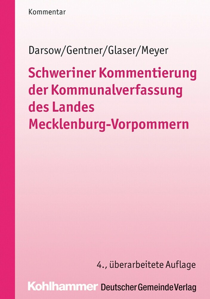 Schweriner Kommentierung der Kommunalverfassung des Landes Mecklenburg-Vorpommern main product photo