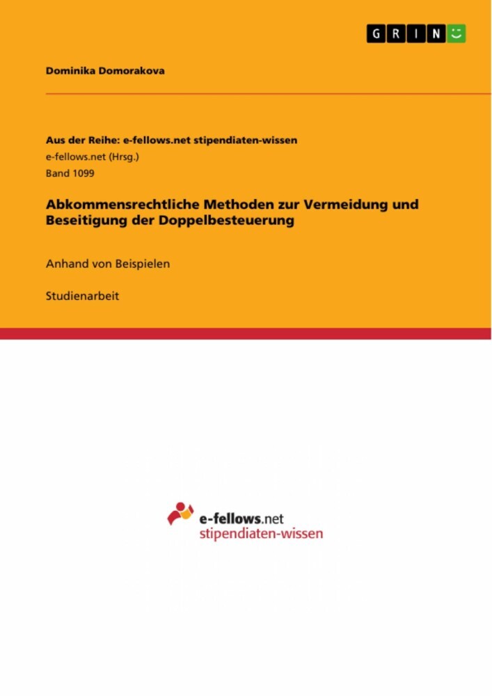 Abkommensrechtliche Methoden zur Vermeidung und Beseitigung der Doppelbesteuerung main product photo