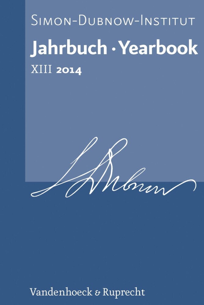 Jahrbuch des Simon-Dubnow-Instituts / Simon Dubnow Institute Yearbook XIII/2014 main product photo