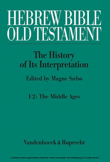 Hebrew Bible / Old Testament. I: From the Beginnings to the Middle Ages (Until 1300). Part 2: The Middle Ages. Pt.2 main product photo