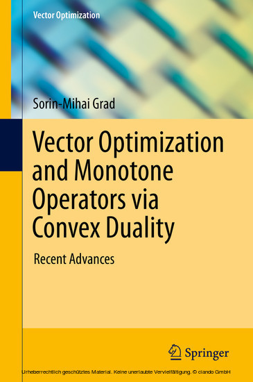Vector Optimization and Monotone Operators via Convex Duality main product photo