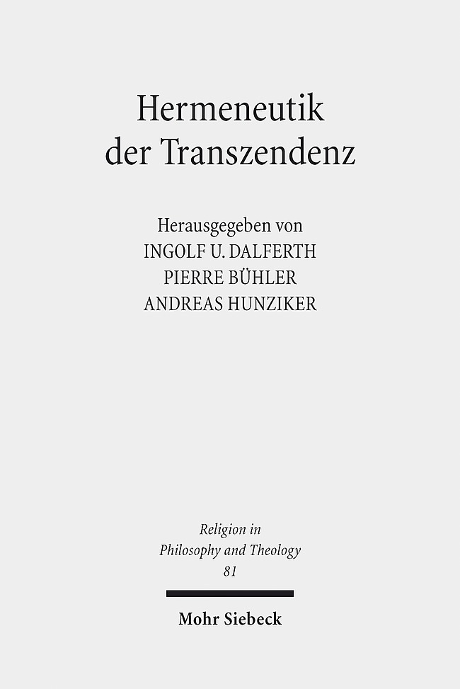 Hermeneutik der Transzendenz main product photo