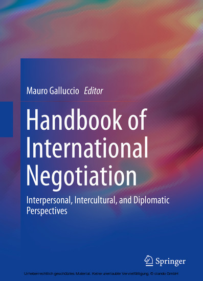 Handbook of International Negotiation main product photo