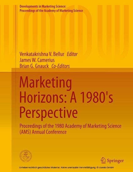 Marketing Horizons: A 1980's Perspective main product photo