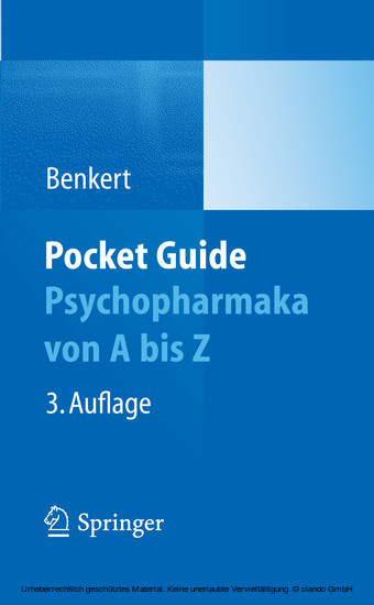 Pocket Guide Psychopharmaka von A bis Z main product photo