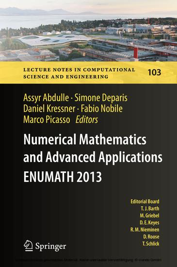 Numerical Mathematics and Advanced Applications - ENUMATH 2013 main product photo