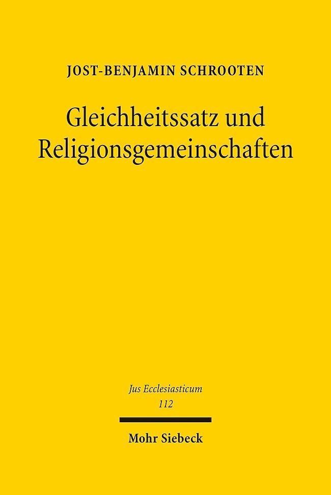 Gleichheitssatz und Religionsgemeinschaften main product photo