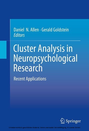 Cluster Analysis in Neuropsychological Research main product photo