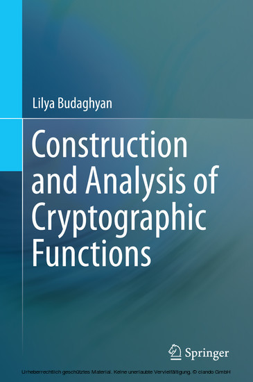 Construction and Analysis of Cryptographic Functions main product photo