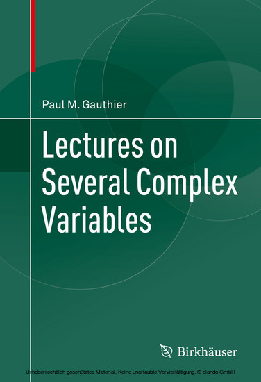 Lectures on Several Complex Variables main product photo