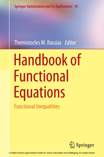 Handbook of Functional Equations main product photo
