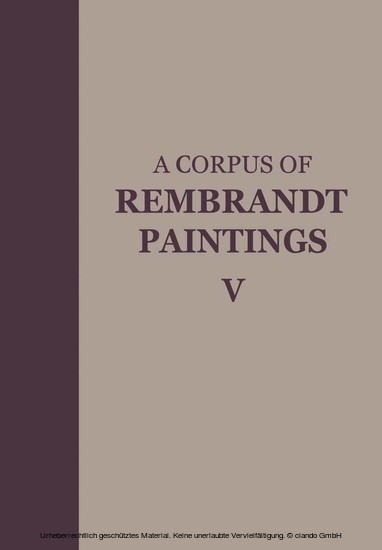 A Corpus of Rembrandt Paintings V main product photo