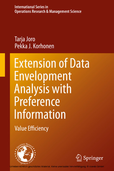 Extension of Data Envelopment Analysis with Preference Information main product photo
