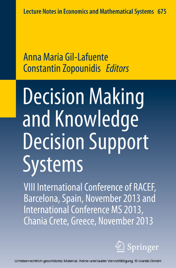 Decision Making and Knowledge Decision Support Systems main product photo