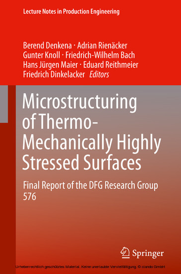 Microstructuring of Thermo-Mechanically Highly Stressed Surfaces main product photo