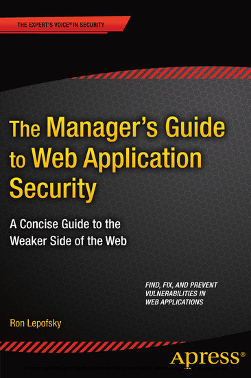 The Manager's Guide to Web Application Security main product photo