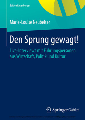 Den Sprung gewagt!