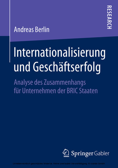 Internationalisierung und Geschäftserfolg main product photo