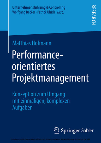 Performance-orientiertes Projektmanagement main product photo
