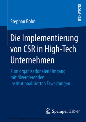 Die Implementierung von CSR in High-Tech Unternehmen