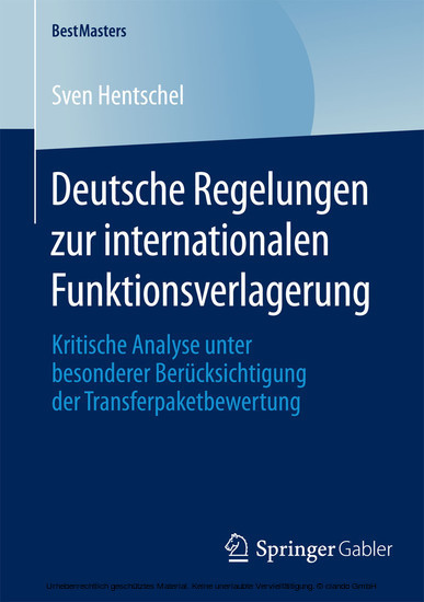 Deutsche Regelungen zur internationalen Funktionsverlagerung main product photo