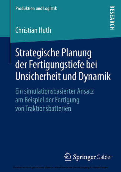 Strategische Planung der Fertigungstiefe bei Unsicherheit und Dynamik main product photo