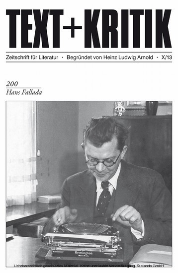 TEXT+KRITIK 200 - Hans Fallada main product photo