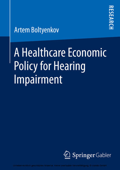 A Healthcare Economic Policy for Hearing Impairment main product photo
