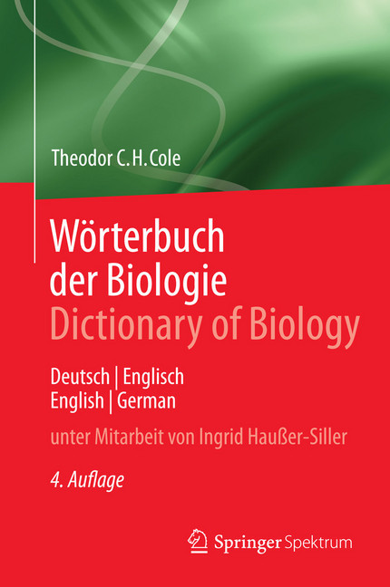 Wörterbuch der Biologie Dictionary of Biology main product photo