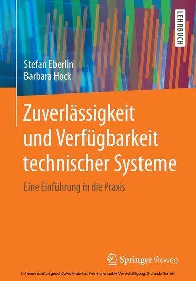 Zuverlässigkeit und Verfügbarkeit technischer Systeme main product photo
