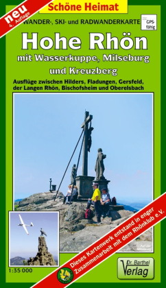 Doktor Barthel Karte Hohe Rhön mit Wasserkuppe, Milseburg, Kreuzberg