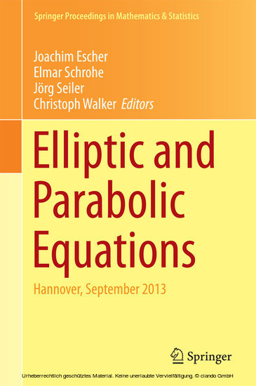 Elliptic and Parabolic Equations main product photo