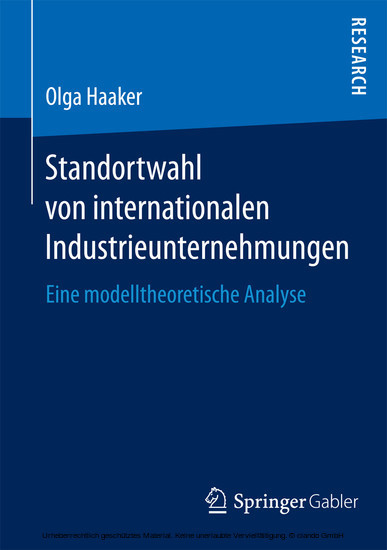 Standortwahl von internationalen Industrieunternehmungen main product photo