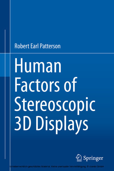Human Factors of Stereoscopic 3D Displays main product photo