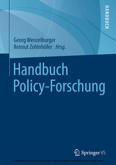 Handbuch Policy-Forschung main product photo