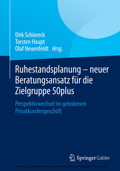 Ruhestandsplanung - neuer Beratungsansatz für die Zielgruppe 50plus main product photo
