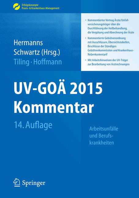 UV-GOÄ 2015 Kommentar - Arbeitsunfälle und Berufskrankheiten main product photo