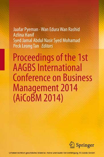 Proceedings of the 1st AAGBS International Conference on Business Management 2014 (AiCoBM 2014) main product photo