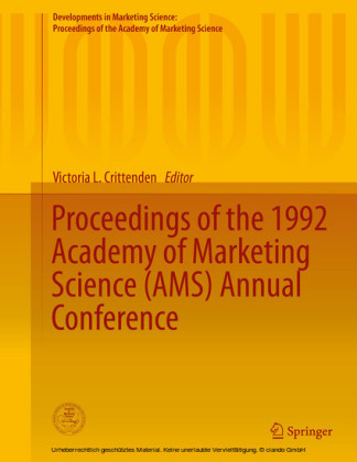 Proceedings of the 1992 Academy of Marketing Science (AMS) Annual Conference