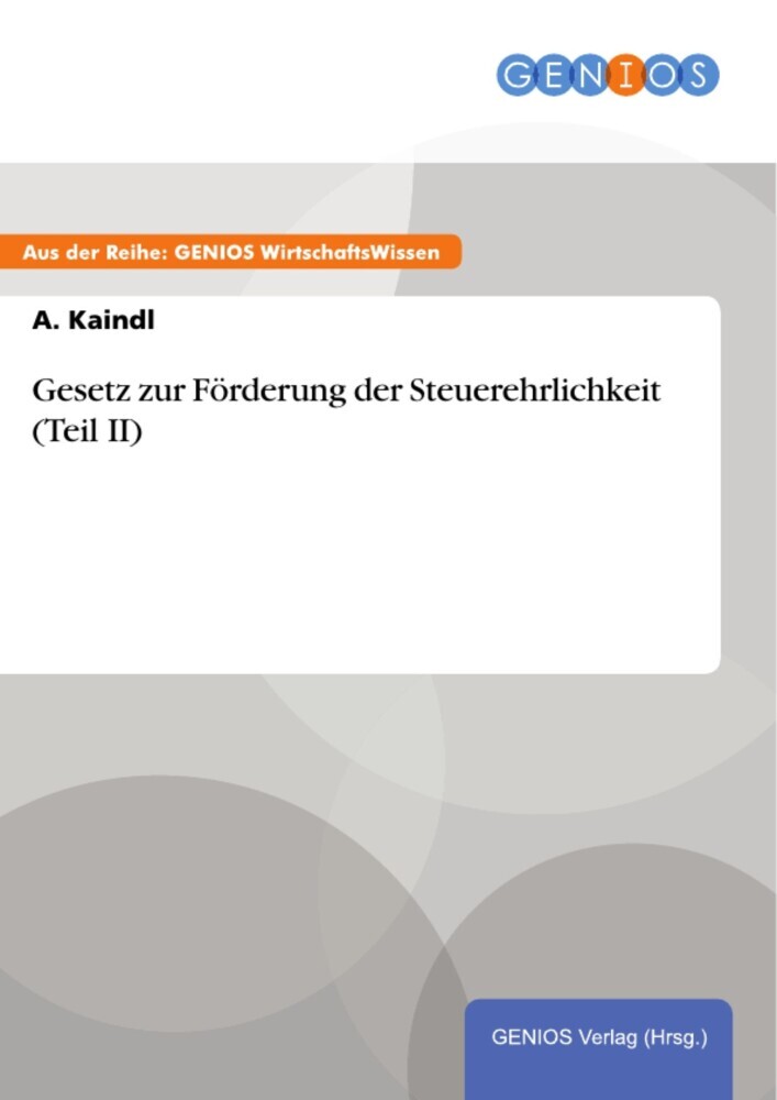 Gesetz zur Förderung der Steuerehrlichkeit (Teil II) main product photo
