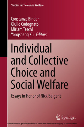 Individual and Collective Choice and Social Welfare