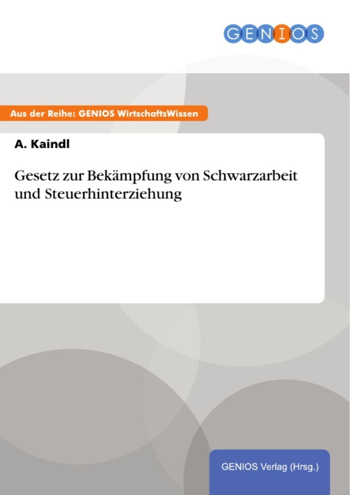 Gesetz zur Bekämpfung von Schwarzarbeit und Steuerhinterziehung main product photo