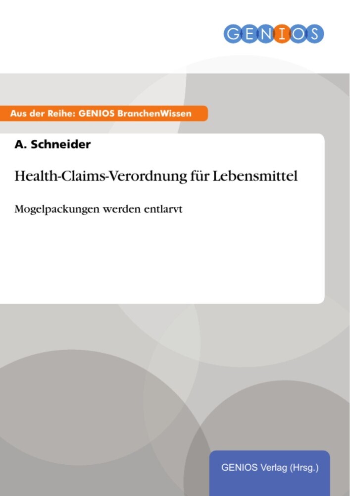 Health-Claims-Verordnung für Lebensmittel main product photo