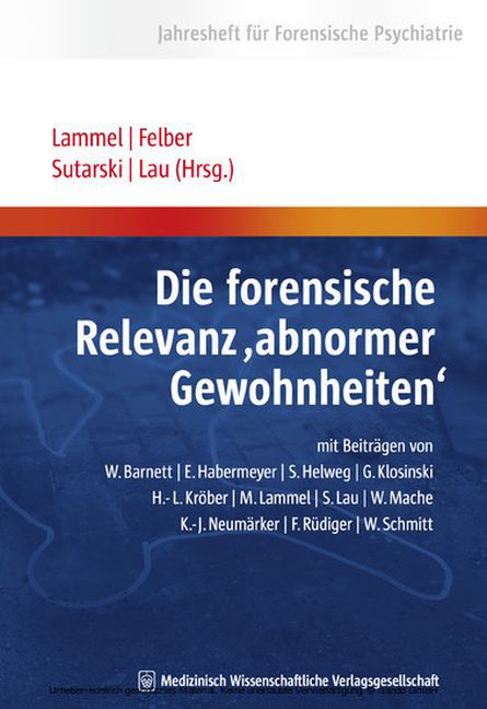 Die forensische Relevanz 'abnormer Gewohnheiten' main product photo