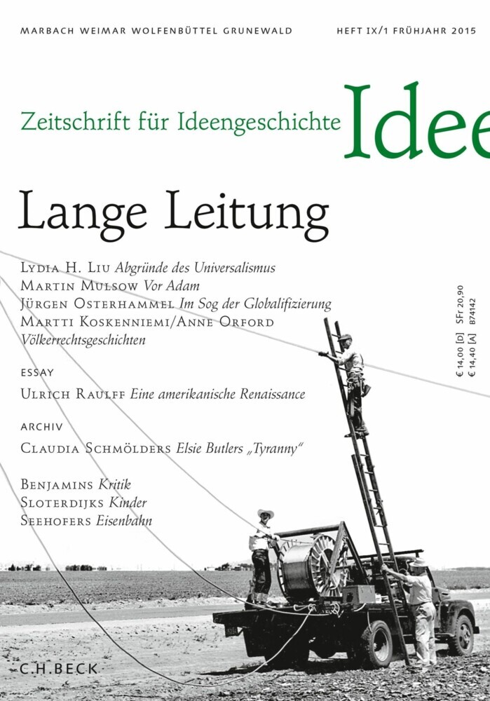 Zeitschrift für Ideengeschichte Heft IX/1 Frühjahr 2015 main product photo