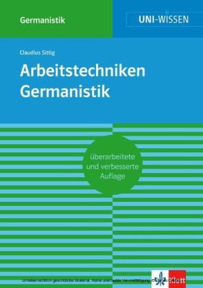 Uni-Wissen Arbeitstechniken Germanistik