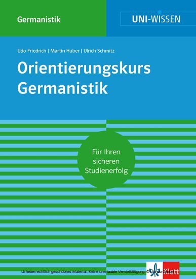 Uni-Wissen Orientierungskurs Germanistik main product photo